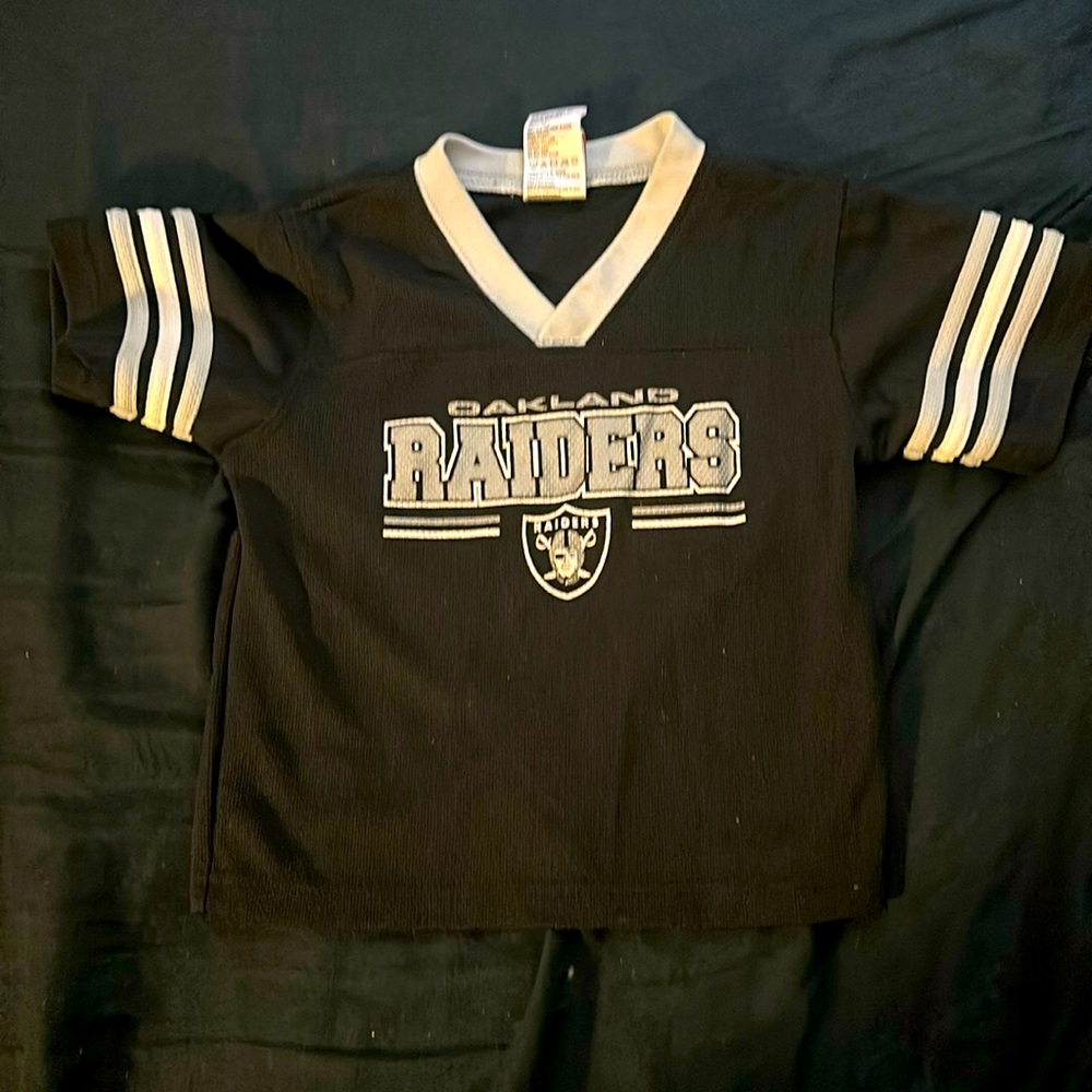 NFL size 4t raiders jersey for toddlers boys